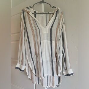 L Space Striped Tunic Coverup
